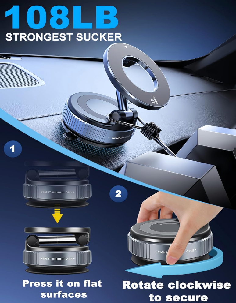 Vacuum Magnetic Phone Holder