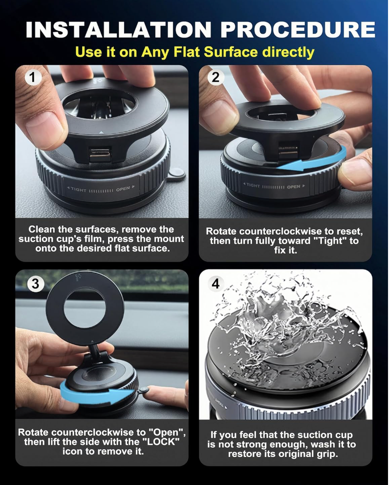 Vacuum Magnetic Phone Holder